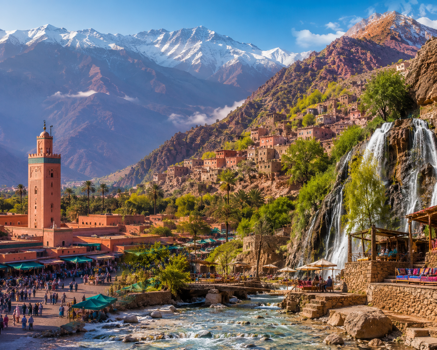 Best Day Trips from Marrakech in Winter Snowy Mountains and Warm Deserts