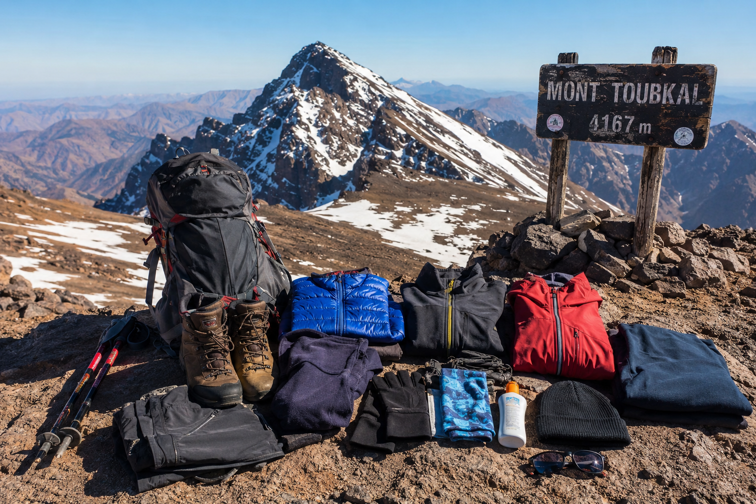 What to Wear to Climb Mount Toubkal Layering Guide for Summer and Winter Peak
